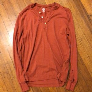 J Crew Garment-dyed slub cotton henley